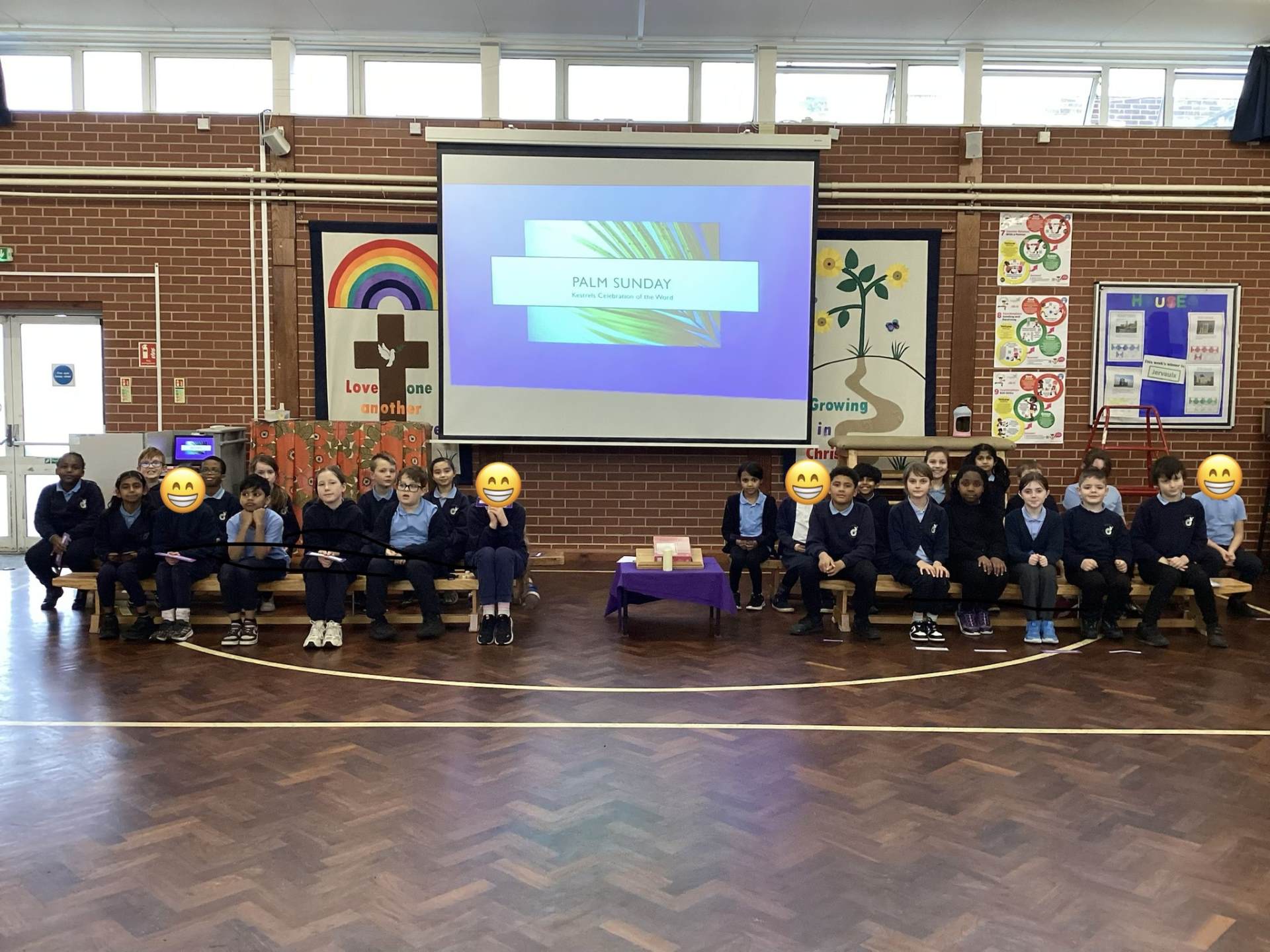 Kestrels Assembly on Palm Sunday